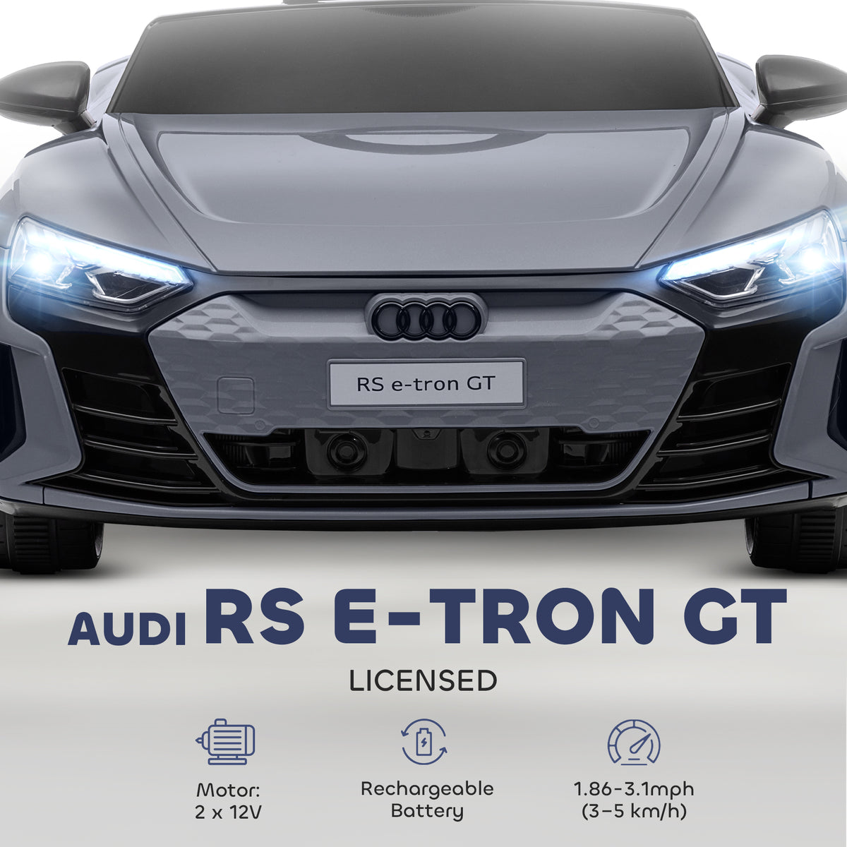 Aosom Ride-On Toy On Car ምስ ርሞት ኮንትሮል፣ 12V 3.1 MPH ኤሌክትሪክ Ride ንህጻናት ምስ ስርዓት ምቑጽጻር፣ ቕርኒ ምድዋል፣ ቐይሕ