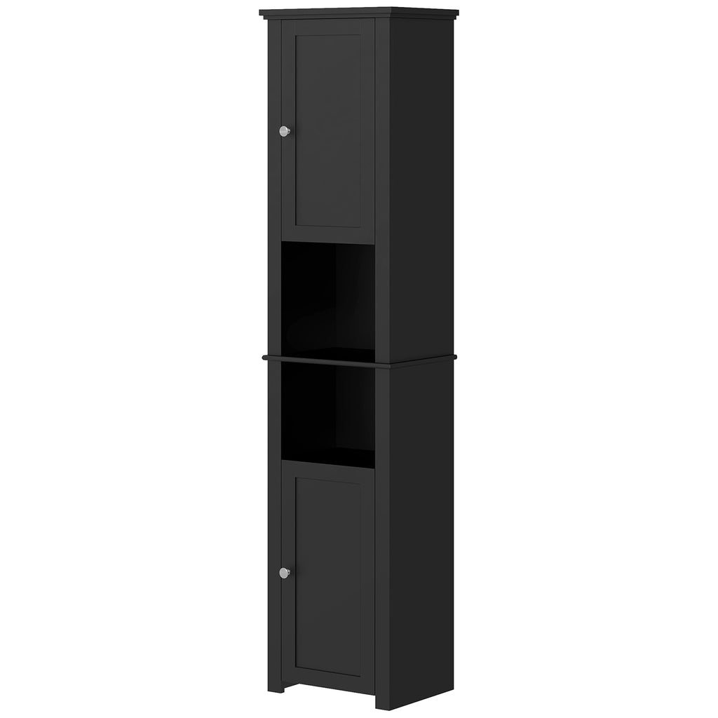 Tall Medicine Cabinet, Freestanding Bathroom Storage Cabinet with Shelves and 2 Cupboards, Bathroom Organizer, White