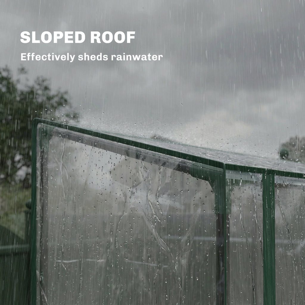 3 Tier Mini Greenhouse, Portable Greenhouse with 2 Roll-up Doors, 56.3" x 18.1" x 64.6", Clear