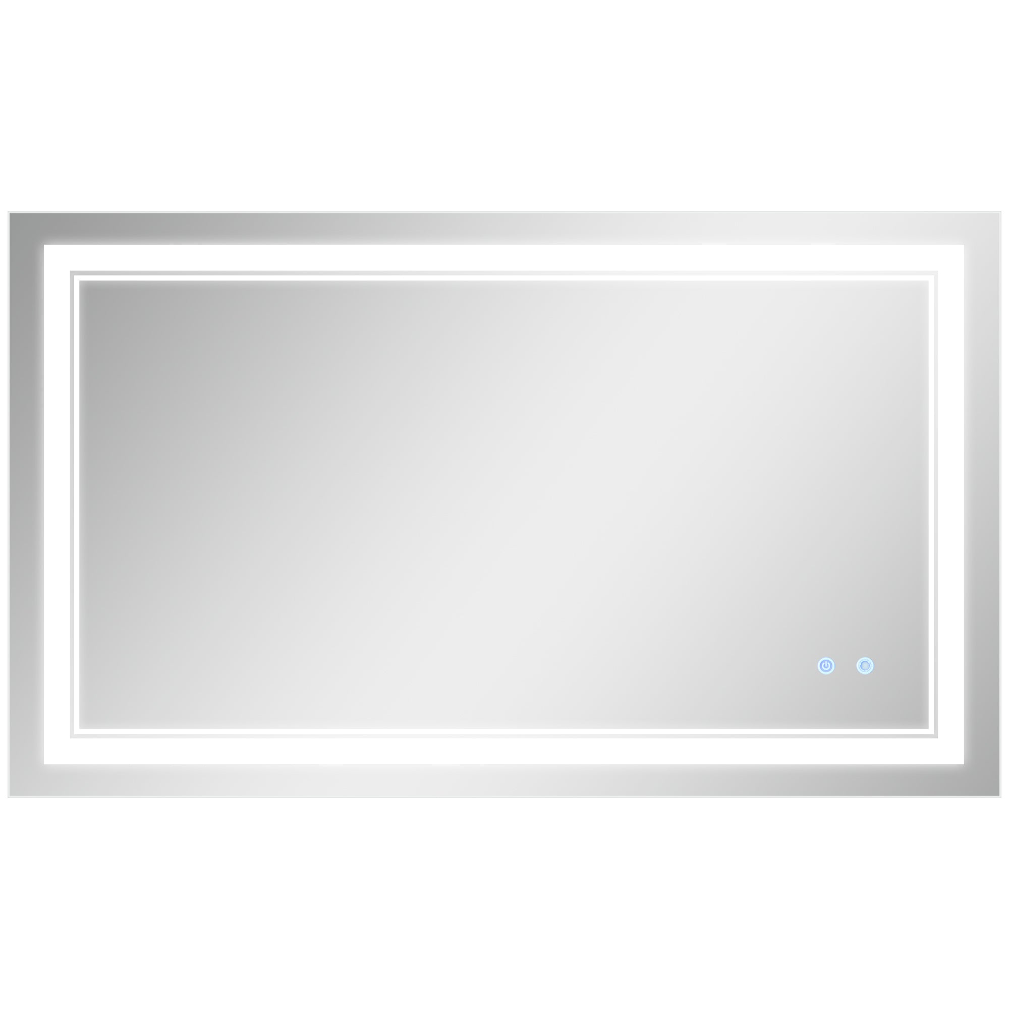 40" x 24" መስተዋት ሽንት ቤት LED፣ ዝተመርጸ ብርሃን ዘለዎ ኣብ መዓርፎ ዝተሰቀለ መስተዋት፣ ምስ 3 ሕብሪ፣ ብልህ ምትንካፍ፣ ፕላግ-ኢን፣ ቀጥ ወይ ጐንጐን ዝተሰቀለ