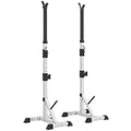 Soozier 2-Piece Barbell Rack, 53.5"-69.3" Height Adjustable Squat Rack Bench Press Rack, 440LBS Capacity