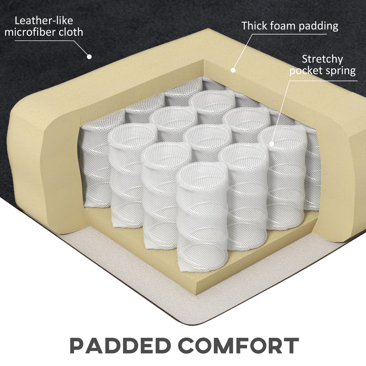 كرسي استرخاء يدوي مع تدليك بالاهتزاز، جيوب جانبية، كرسي استرخاء من الألياف الدقيقة لغرفة المعيشة، أسود