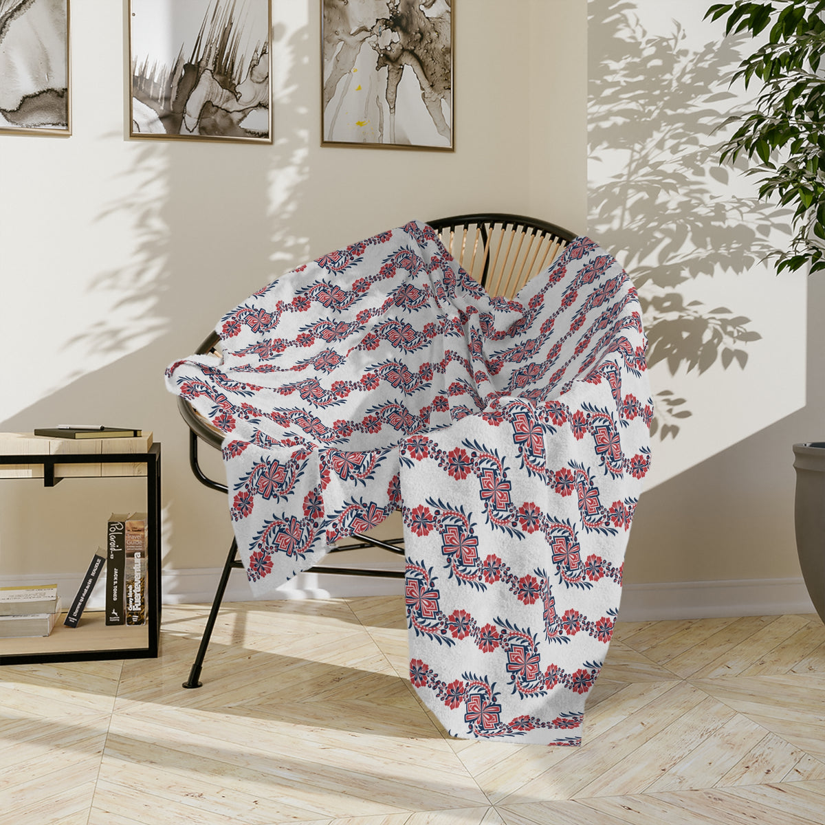 Floral Wave Velveteen Blanket