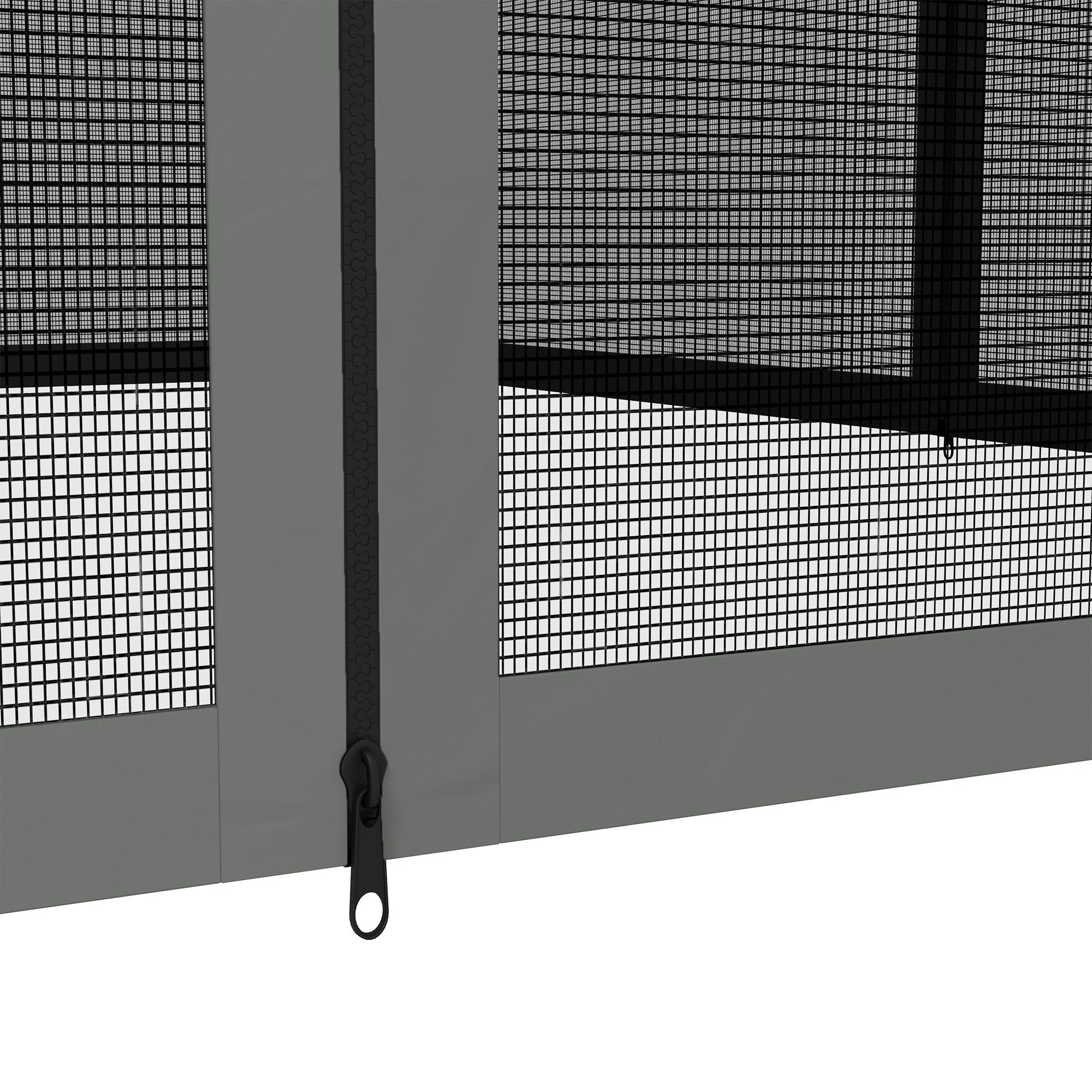 Replacement Mosquito Netting for Gazebo 10' x 12' Black Screen Walls for Canopy with Zippers, White