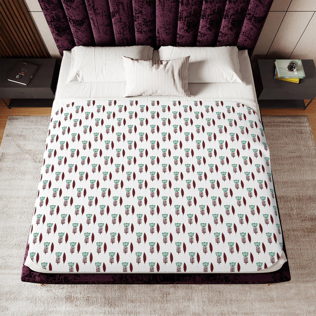 Christmas Cactus Sherpa Blanket – Cozy Holiday Succulent Throw