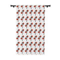 Floral Poppy Window Curtain – Red Poppy Pattern Single Panel