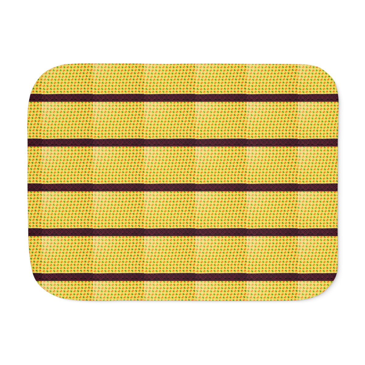 Striped Yellow Sherpa Blanket — Cozy Cabin Throw