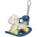 Qaba 4 in 1 Kids Rocking Horse w/ Detachable Balance Board & Push Handel, Blue