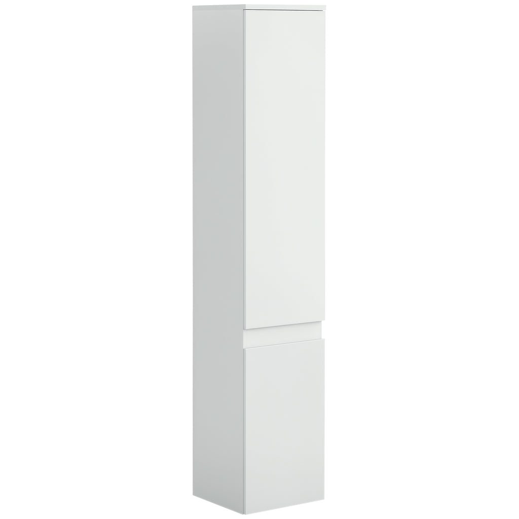 Tall Bathroom Cabinet, Freestanding Storage Organizer with Adjustable Shelves and Cupboards, 15" x 13" x 63", White