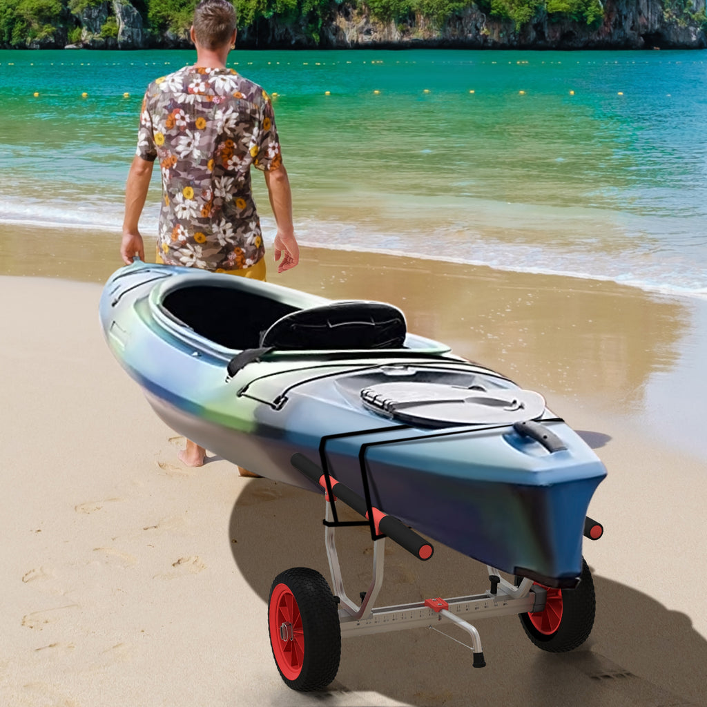 Soozier Kayak Cart Dolly Kayak Cart with Adjustable Width Green