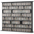 Media Storage Cabinet, 8-Tier DVD Shelf with 18 Adjustable Shelves, Holds 1032 CDs, 594 DVDs or Blu-rays, Black