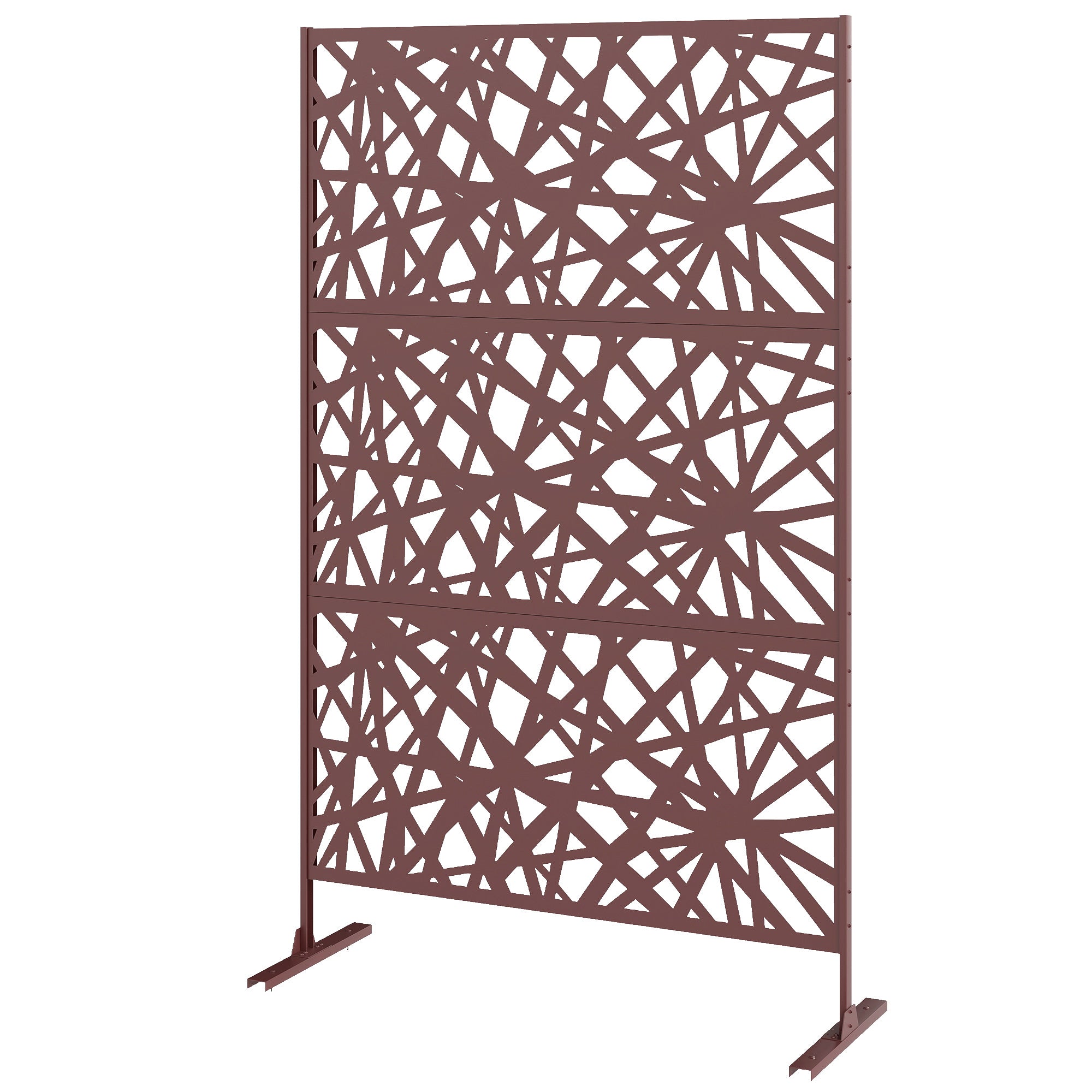 ብረታዊ ደጋፊ ዘይብሉ ደብዳቤ ምስ ደውላ፣ 78" x 48"፣ ጸሊም ቡናዊ