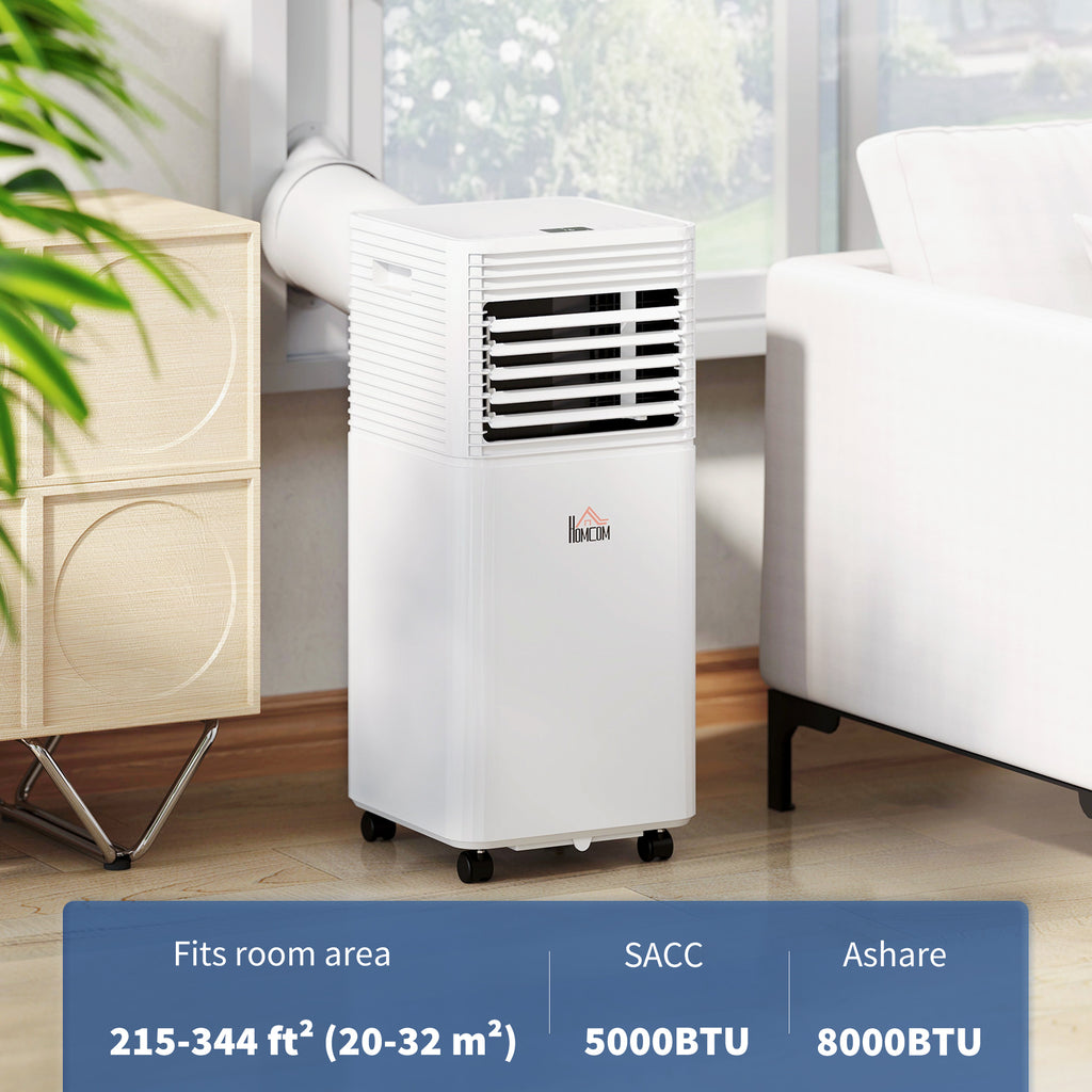 8000 BTU ተንቀሳቓሲ ኣየር ኮንዲሽነር ምስ ፋንን ደርቂ ኣየር ማውጣእን፣ ጸጥታ ዘለዎ ኣየር ኮንዲሽነር ምስ ርሑቕ ቁጽጽር፣ 24-ሰዓት ሰዓት ተቆጻጽሪ፣ ጻዕዳ
