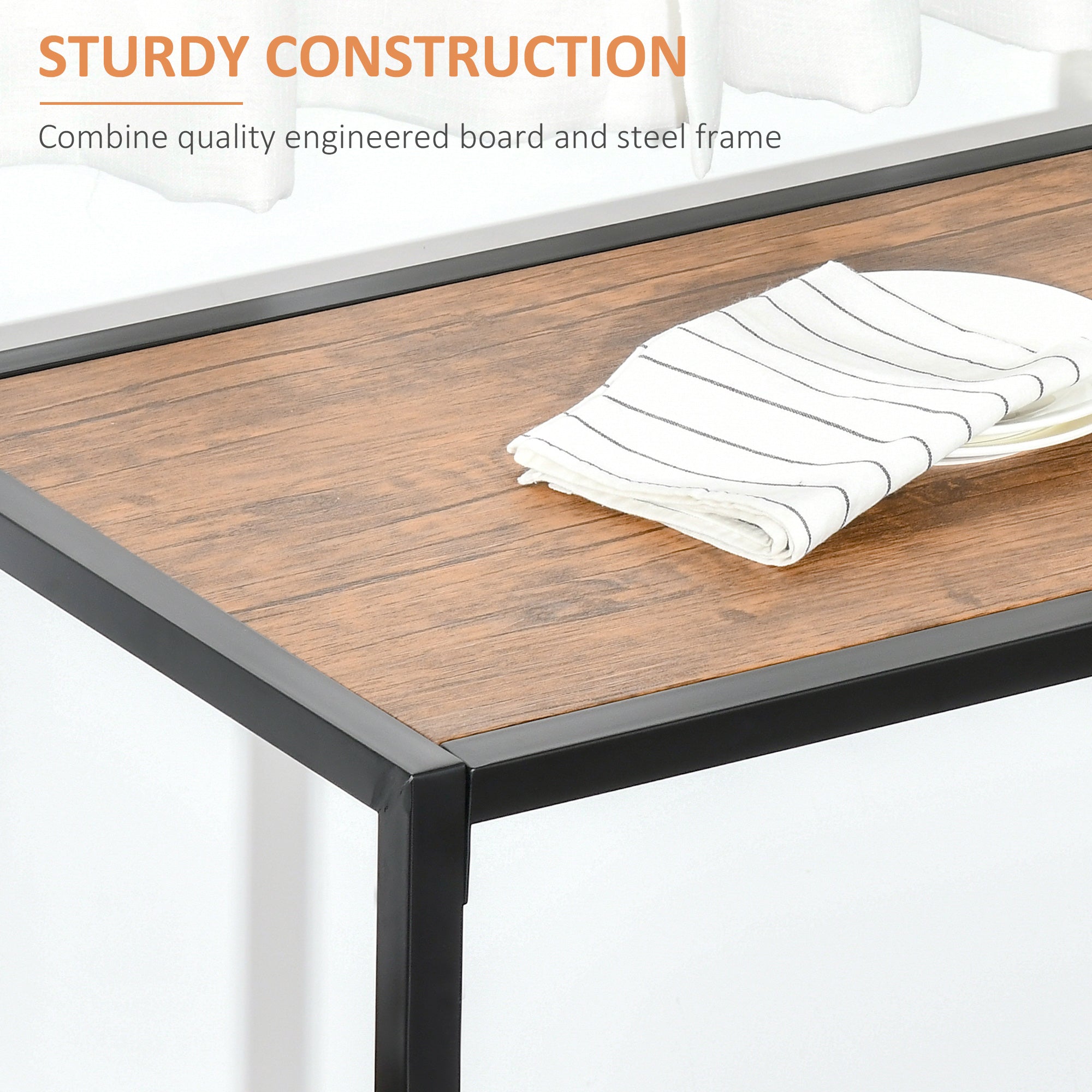 Dining Table Set, Industrial Dining Set for 2, Kitchen Table and Chairs for Small Space, Dining Room Table with Chairs