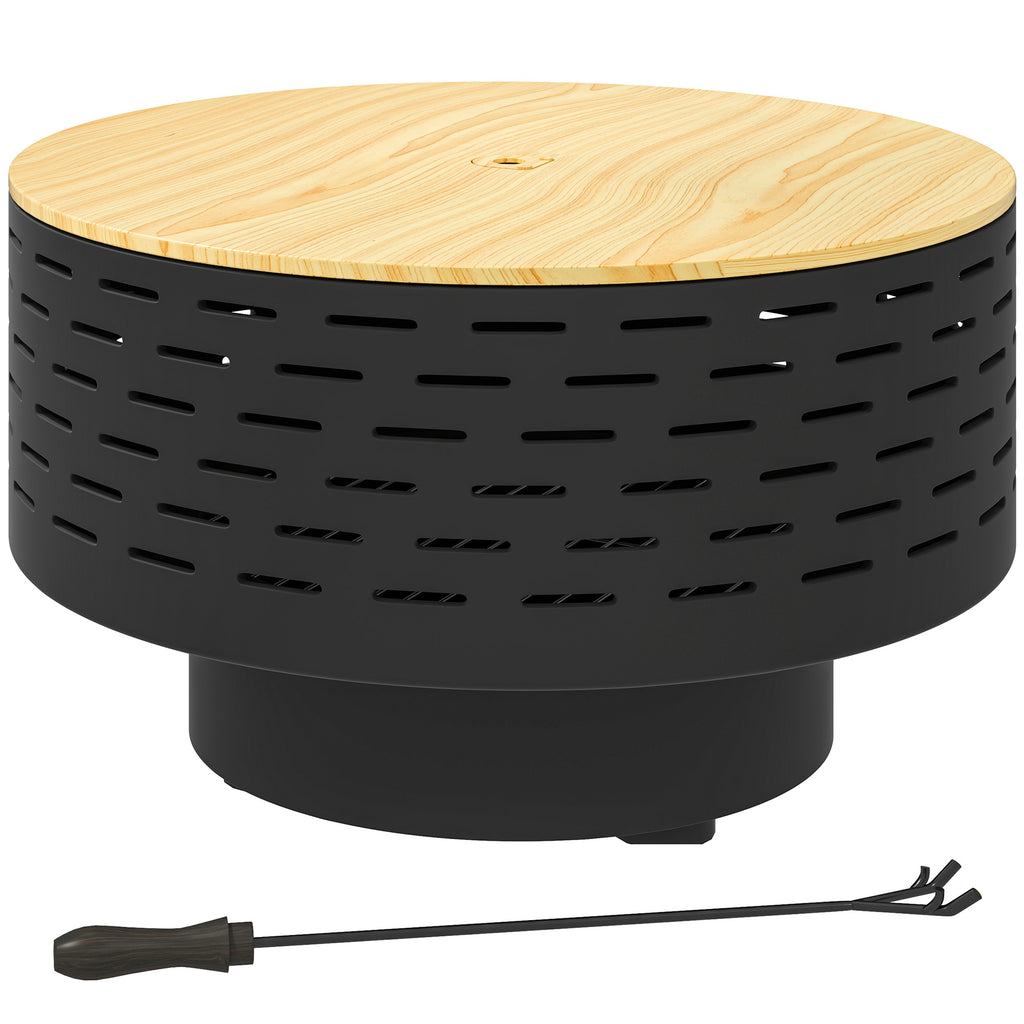 3-ኣብ-1 ሓዊ ጕድጓድ Φ23.8" x 15.4" ደገ ሓዊ ዓሳ ምስ ኣይስቲል ስቲል ግሪል ግሪት፣ ዕጨይሽ-ኣካል ሓዊ ቅርጽቲ