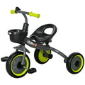 Qaba Tricycle for Toddler 2-5 Year Old Girls and Boys, Toddler Bike with Adjustable Seat, Basket, Bell, Black