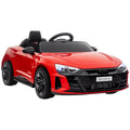 Aosom Ride-On Toy On Car ምስ ርሞት ኮንትሮል፣ 12V 3.1 MPH ኤሌክትሪክ መኪና ንህጻናት ምስ ስርዓት ተንጠልጣሊ፣ ቃራና ምድማጽ፣ ቀይሕ
