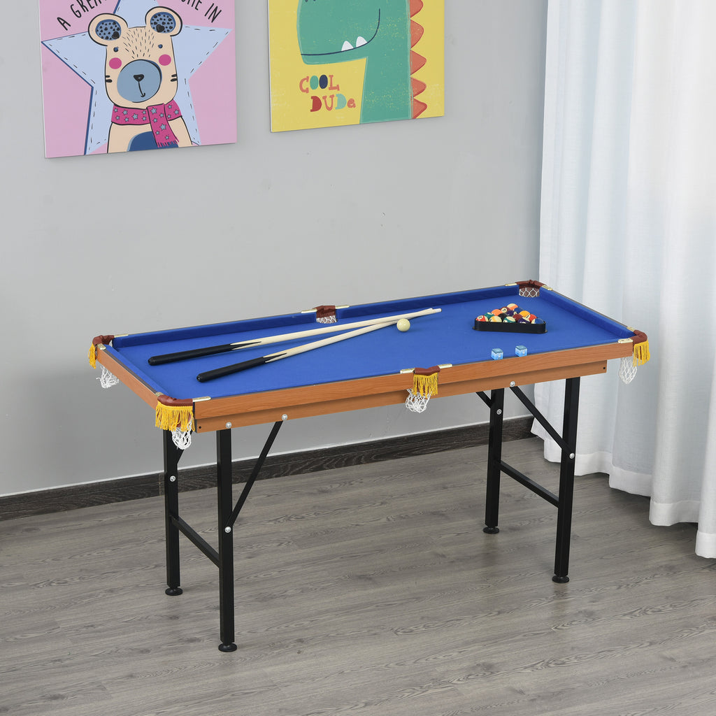 Soozier 55" Mini Pool Table Portable Billiard Table Includes Cues, Ball, Chalk, Rack, Green