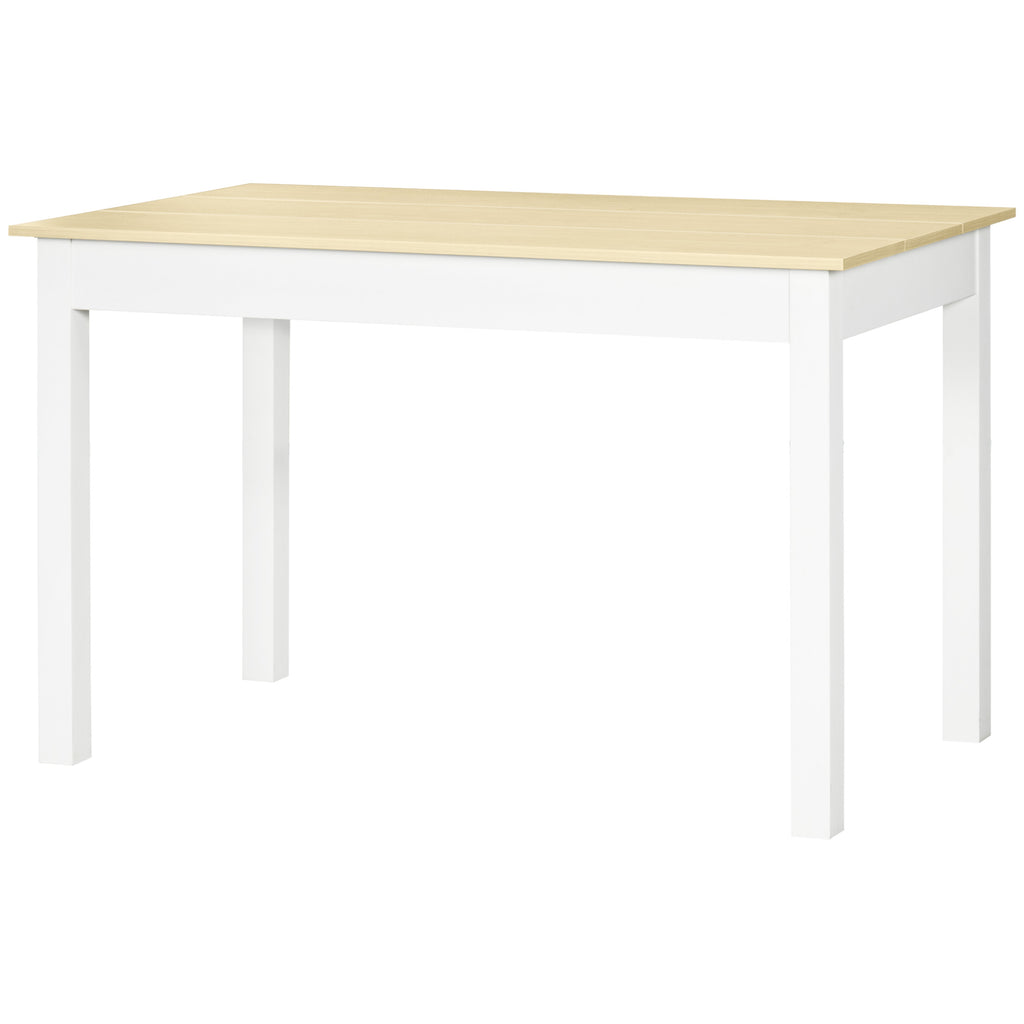Kitchen Table, Dining Table for 4 to 6 People, 46.9" W x 27.6" D x 29.5" H, Oak