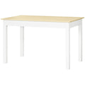 Kitchen Table, Dining Table for 4 to 6 People, 46.9" W x 27.6" D x 29.5" H, Oak