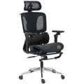 Ergonomic Office Chair, Mesh Computer Chair with High Back, Lumbar Support, 6D Armrests, Headrest, Footrest, Black