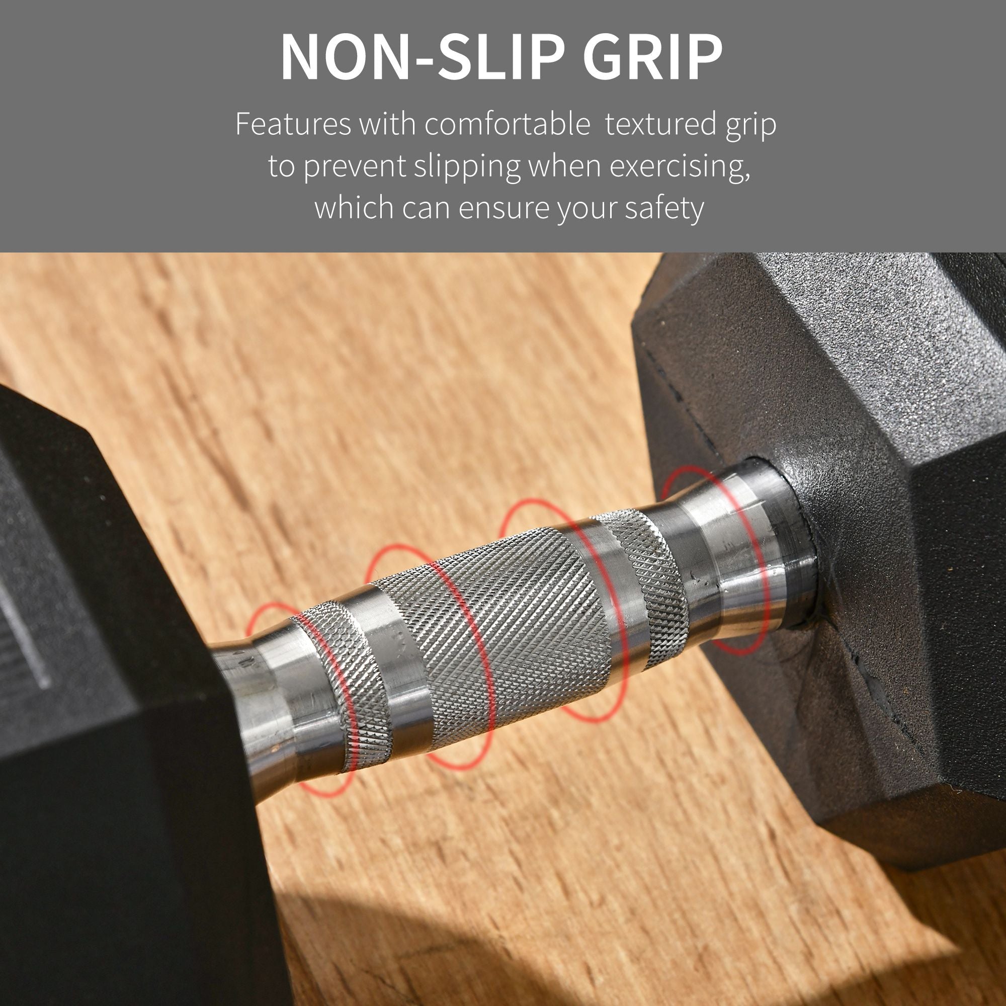Soozier 35lbs Rubber Hex Dumbbell, Weight Dumbbell Hand Weight Barbell for Body Fitness Training for Home Office Gym, Black