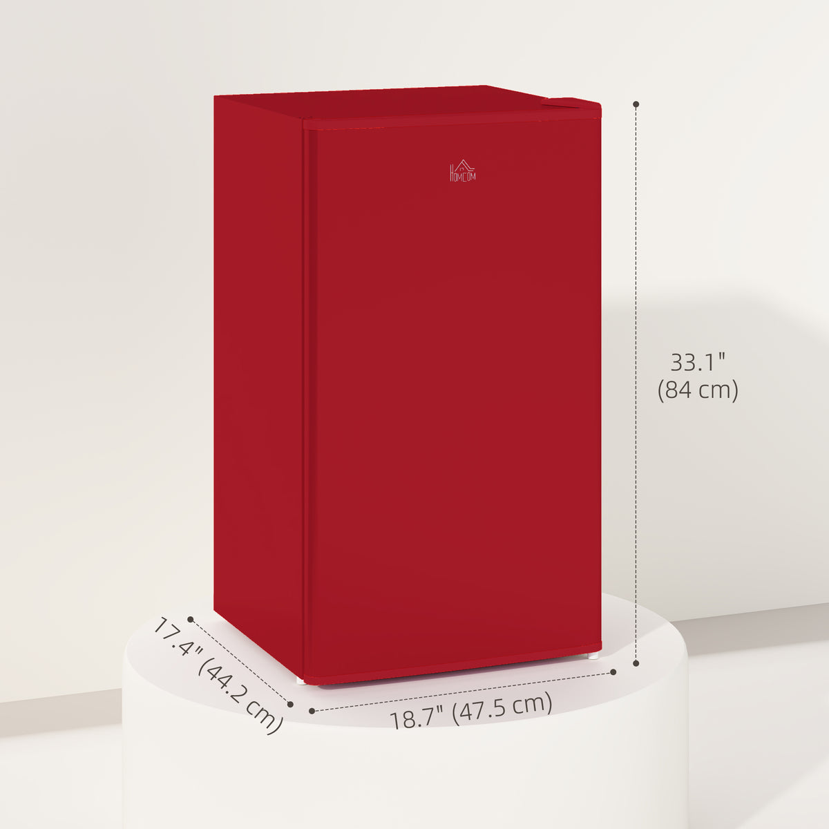 Compact Refrigerator, Mini Fridge with Freezer, Adjustable Shelf, Mechanical Thermostat and Reversible Door, White