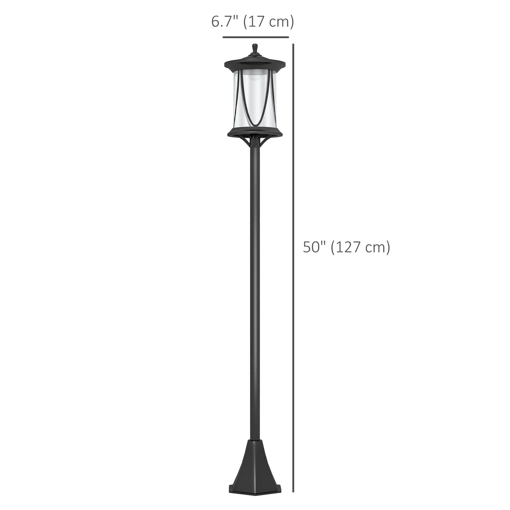 72" Solar Post Light, Cool White LED Outdoor Lamp, Waterproof IP44 for Patio, Garden, Backyard, Pathway