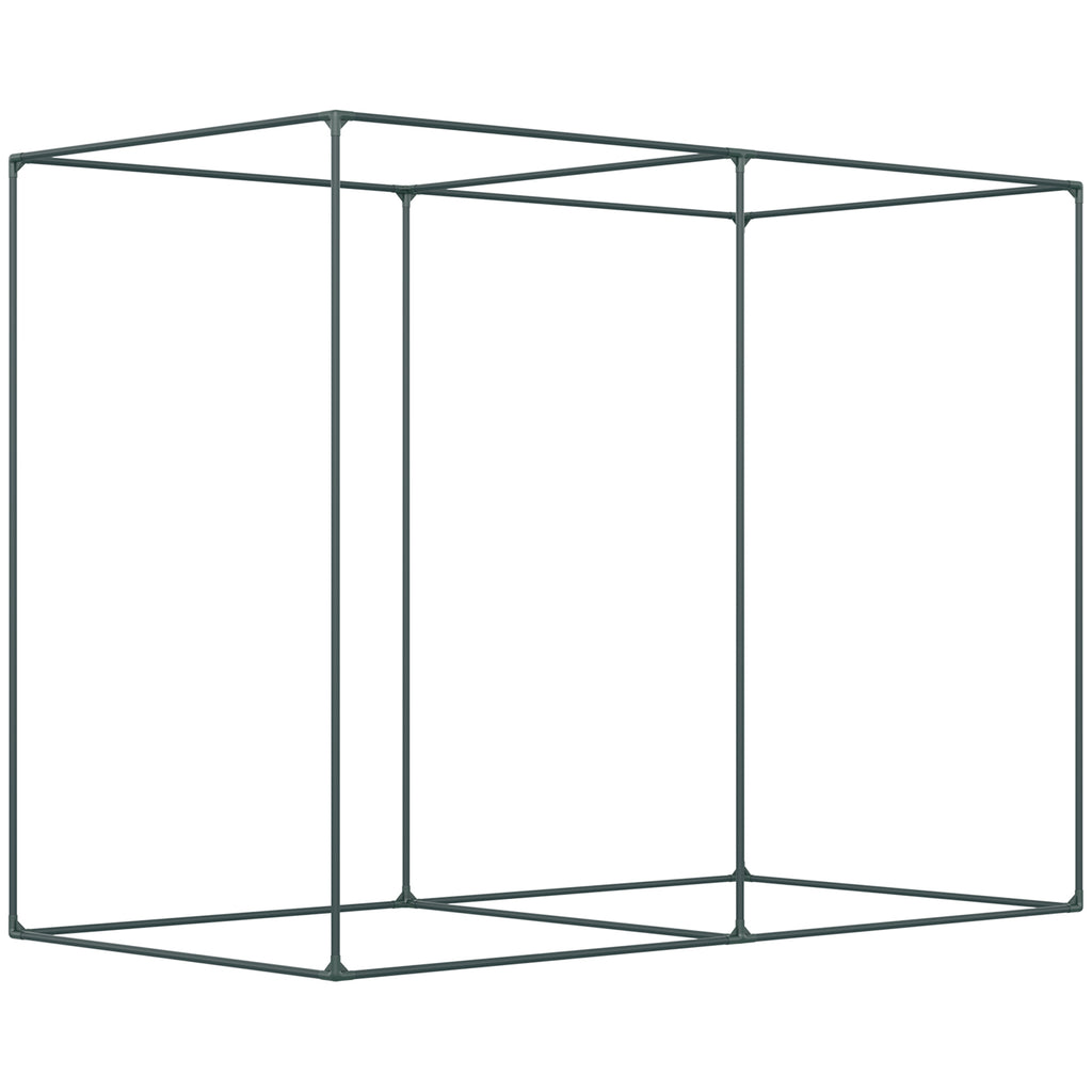 6.5 x 3.3ft Crop Cage, Garden Plant Protector with Single Zippered Door, Storage Bag and Ground Stakes, Black