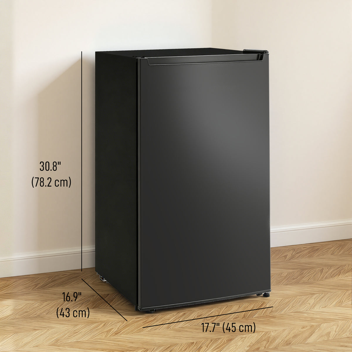1.1 Cu. Ft. Mini Freezer, Compact Upright Freezer with Reversible Door, Removable Shelf, Adjustable Temperature, White
