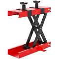 Motorcycle Scissor Lift Jack, 1100 lbs ATV Dirt Bike Stand, 3.7-15.7" Adjustable Height, Red