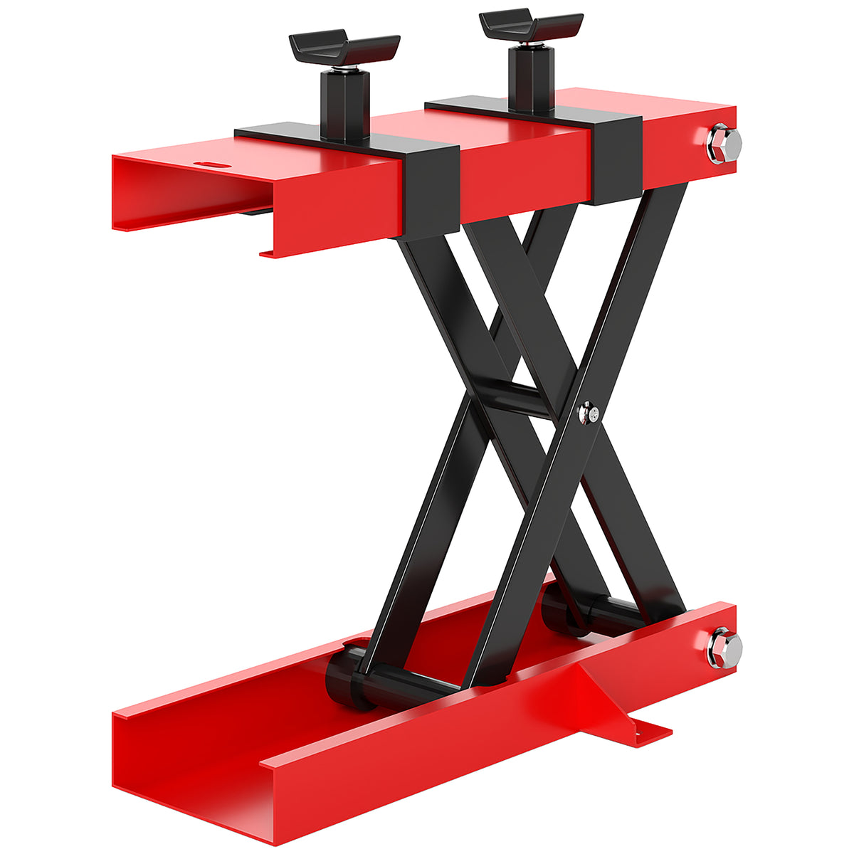 Motorcycle Scissor Lift Jack, 1100 lbs ATV Dirt Bike Stand, 3.7-15.7" Adjustable Height, Red