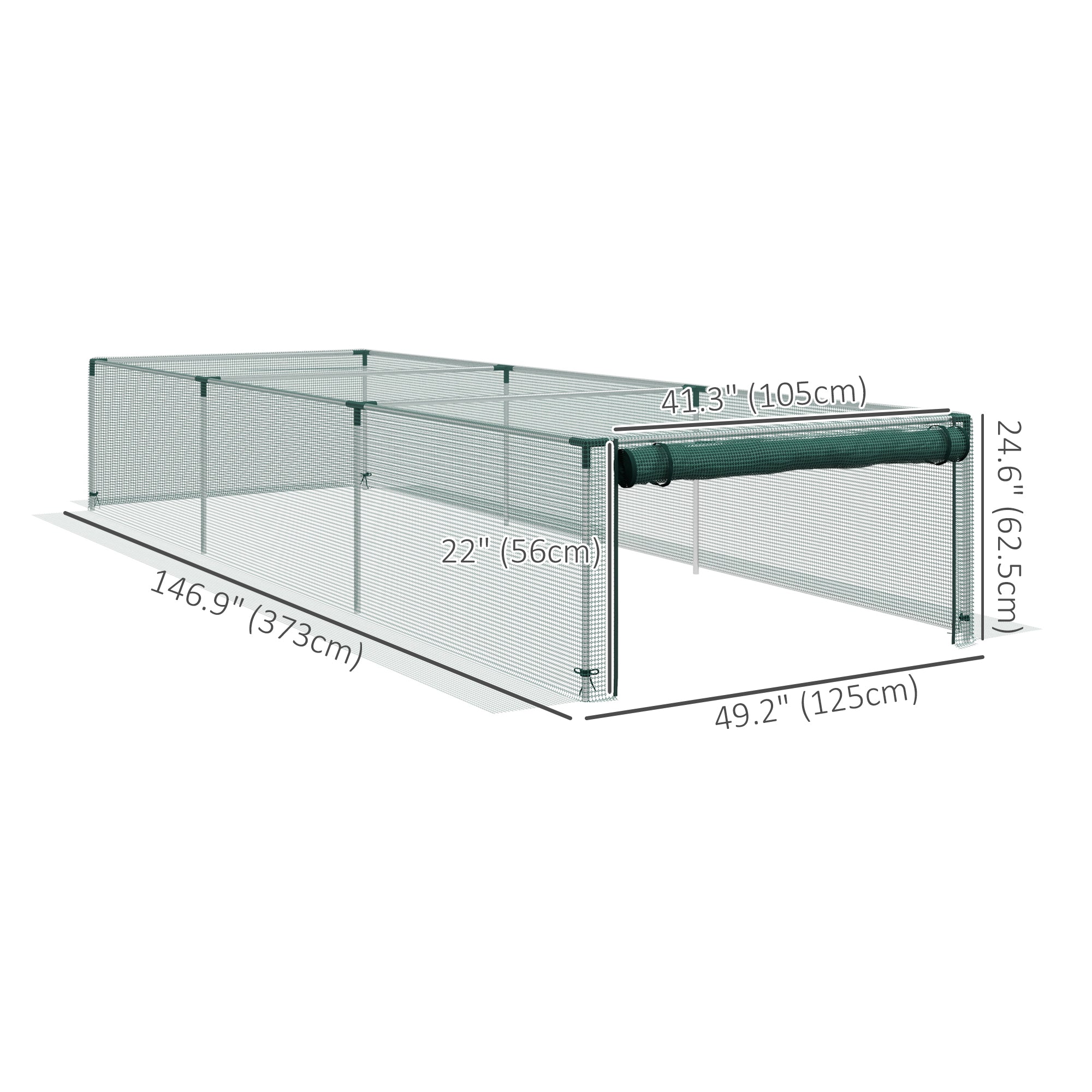 12' x 4' ናይ ተኽሊ ምክልኻል ቀጸላ ብዚፕ ዝኽፈት ዝንበርበር ማዕጾ፣ ካብ እንስሳታት ናይ ተኽሊ መከላኸሊ ብጋልቫናይዝድ ዝተሰርሐ ሓጺን ፍሬም