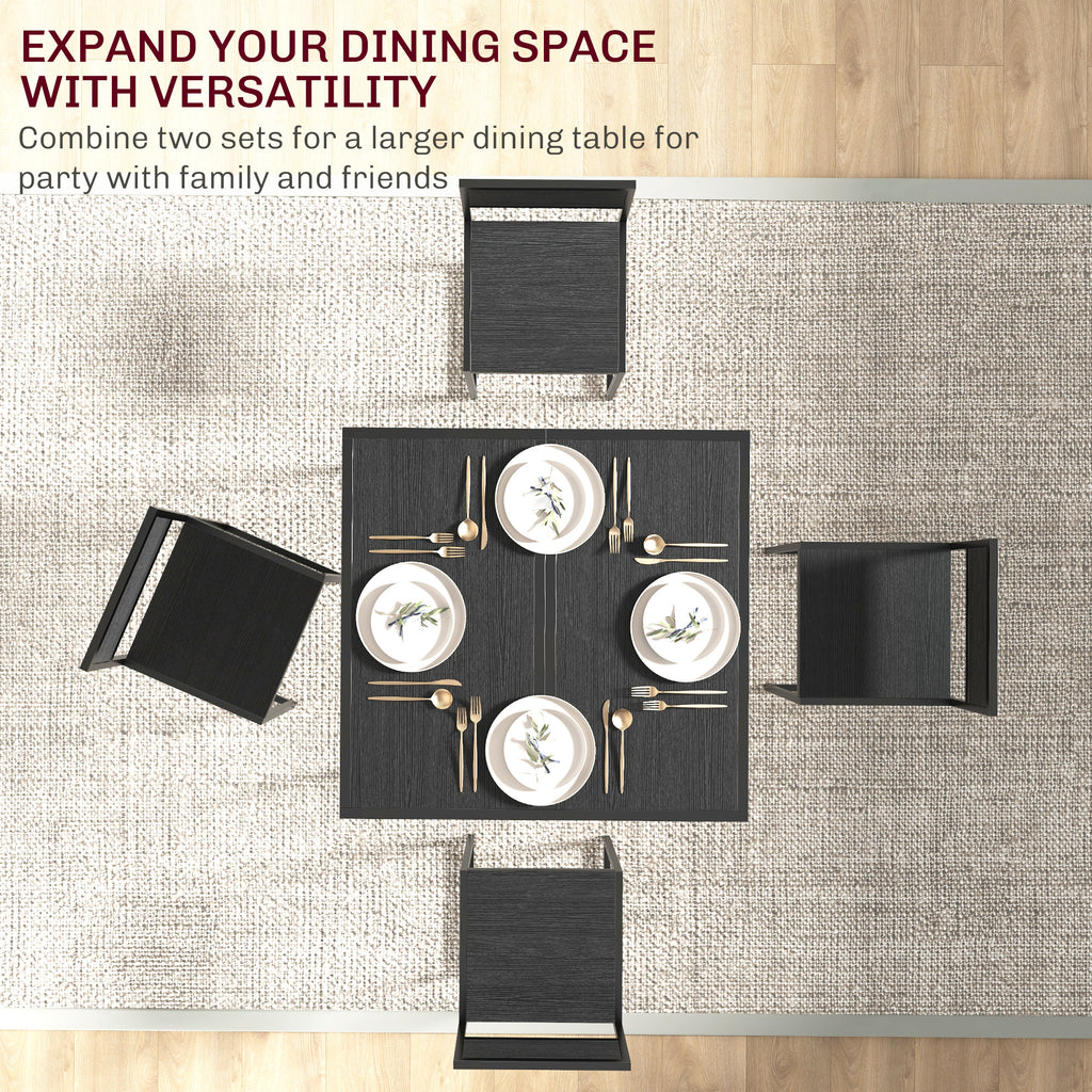 Dining Table Set, Industrial Dining Set for 2, Kitchen Table and Chairs for Small Space, Dining Room Table with Chairs