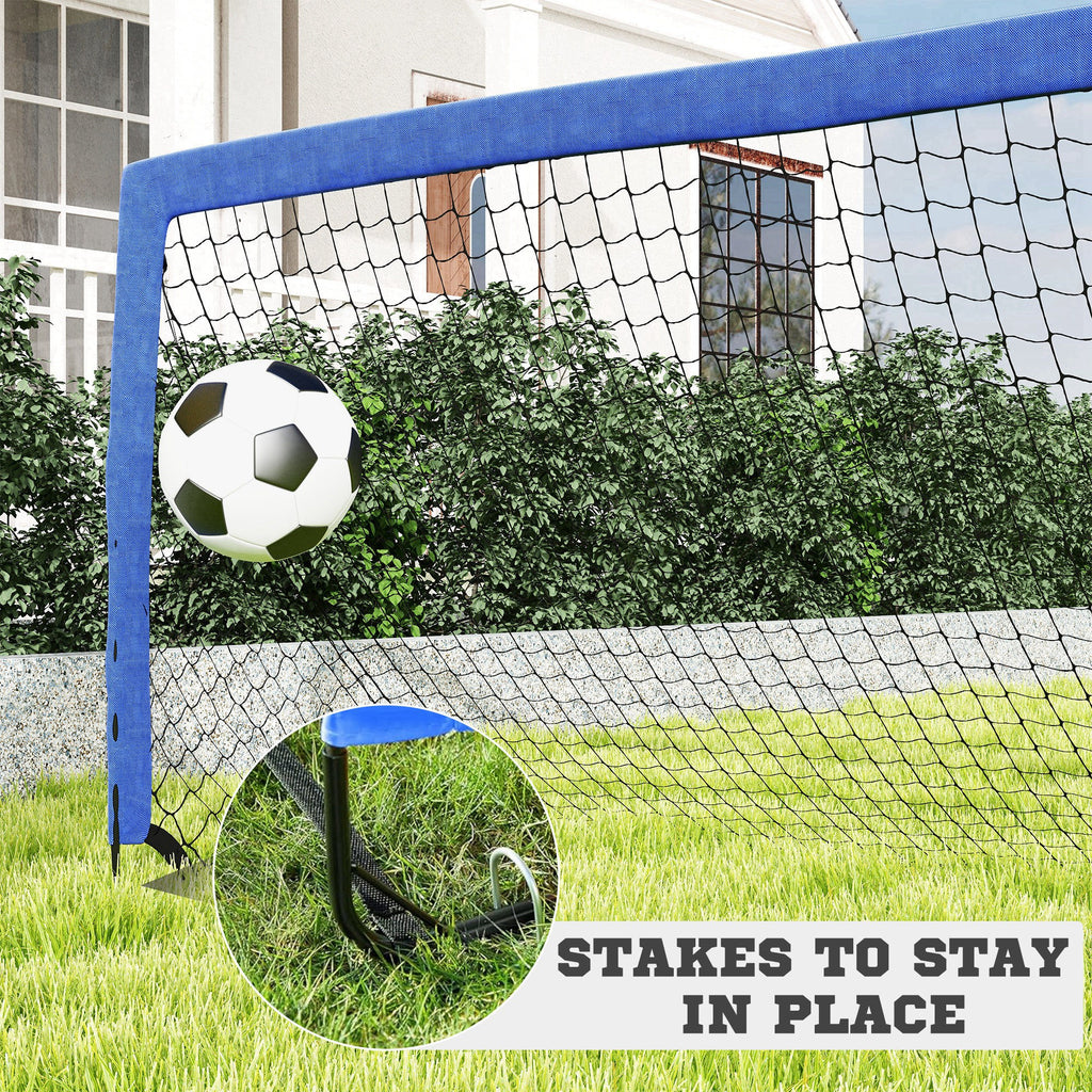 Soozier 6' x 3' Set of 2 Soccer Nets for Backyard, Portable Soccer Goal for Practice with Carry Bag