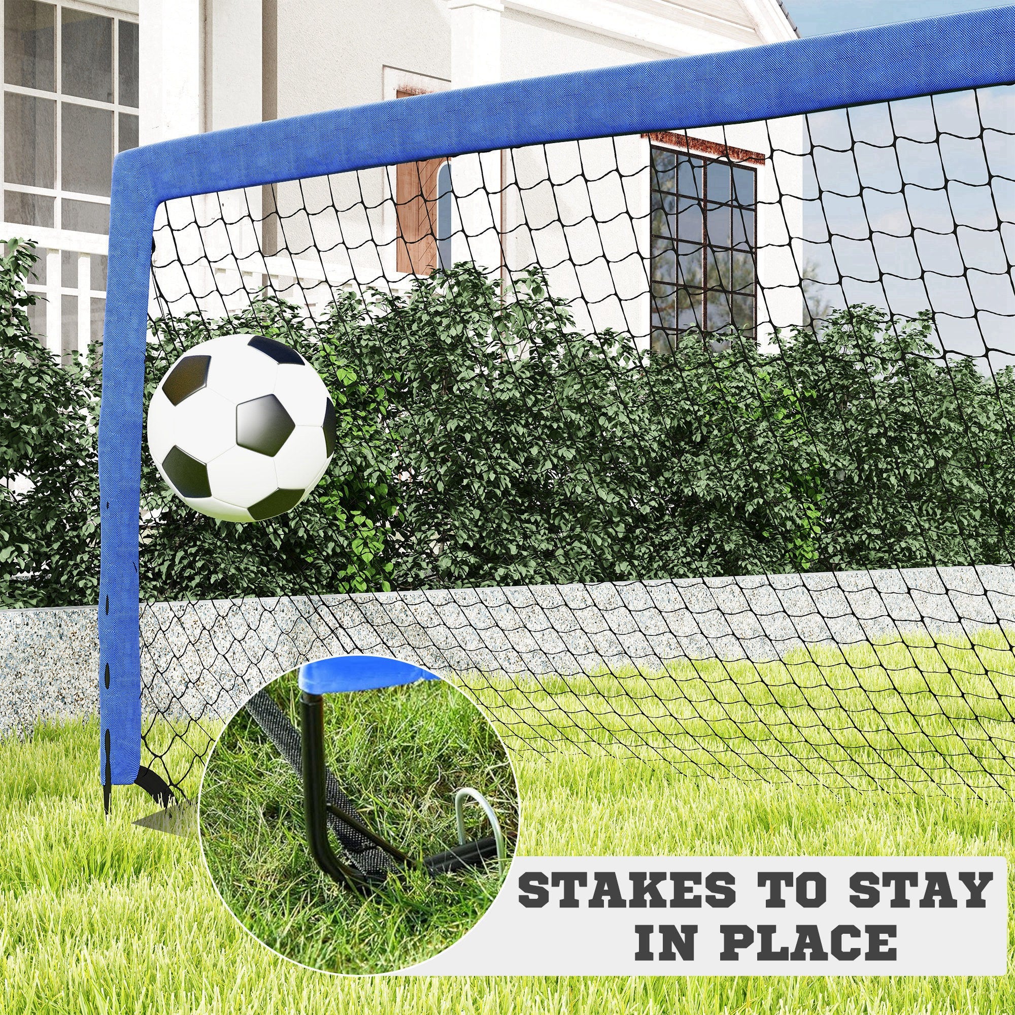 Soozier 6' x 3' Set of 2 Soccer Nets for Backyard, Portable Soccer Goal for Practice with Carry Bag