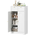 Bathroom Floor Cabinet with 2 Drawers - White