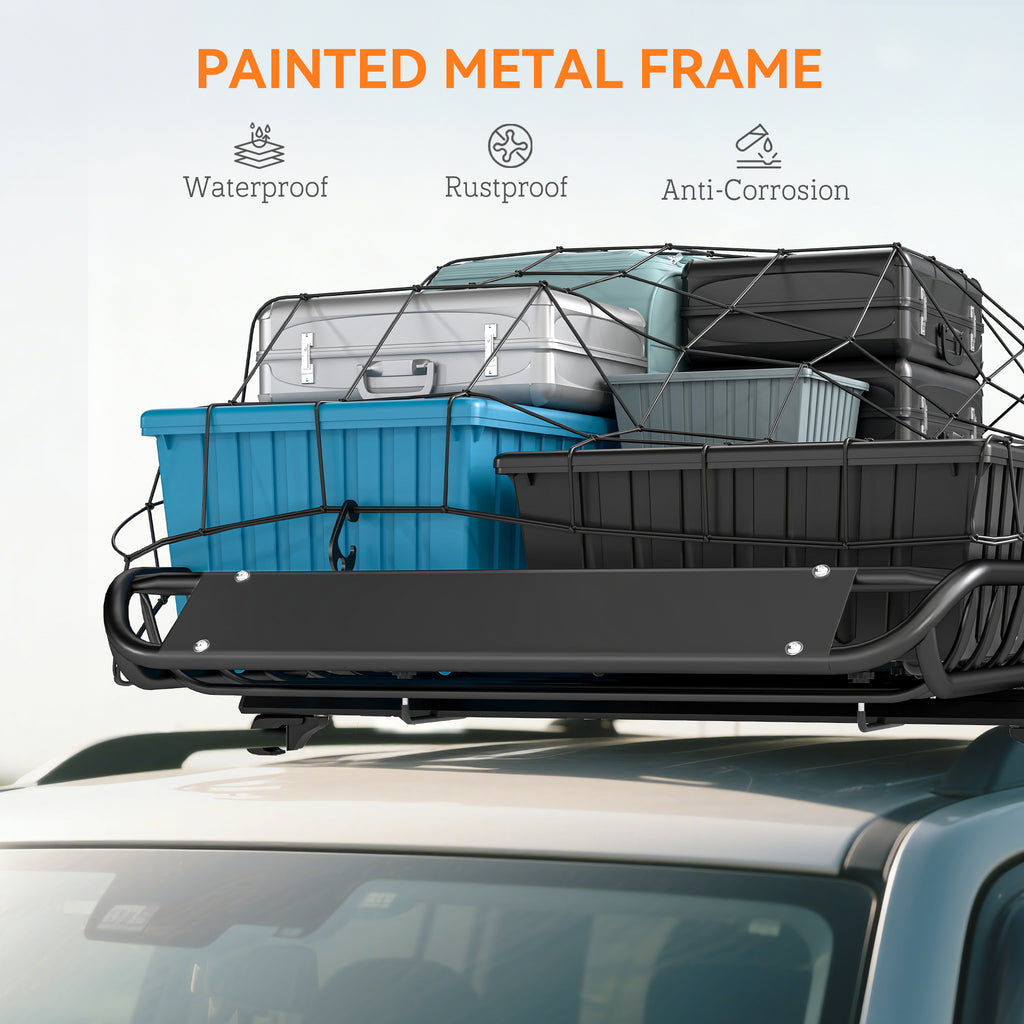 Soozier Roof Rack Cargo Carrier Basket, 150LBS Heavy Duty Roof Basket, 46" x 36" x 4.5" Rooftop Cargo Carrier for SUV, Truck