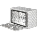 24 Inch Truck Bed Tool Box, Heavy Duty Aluminum Tool Box, Storage Toolbox Chest Organizer with Lock and Keys