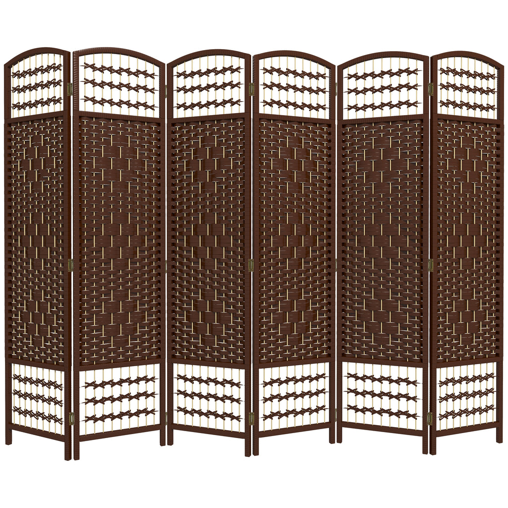 4 Panel Folding Room Divider, Portable Privacy Screen, Wave Fiber Room Partition for Home Office, White