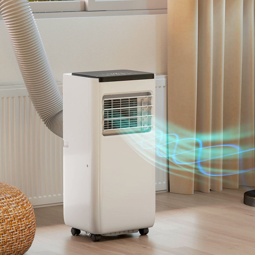 8000 BTU ተንቀሳቓሲ 4-ኣብ-ሓደ ኣየር ኮንዲሽነር ብምሑር፣ ደርቂ ኣየር፣ ፋን፣ ድቃስ፣ ዋይፋይ ድምጺ ርሑቕ ቁጽጽር፣ ጻዕዳ