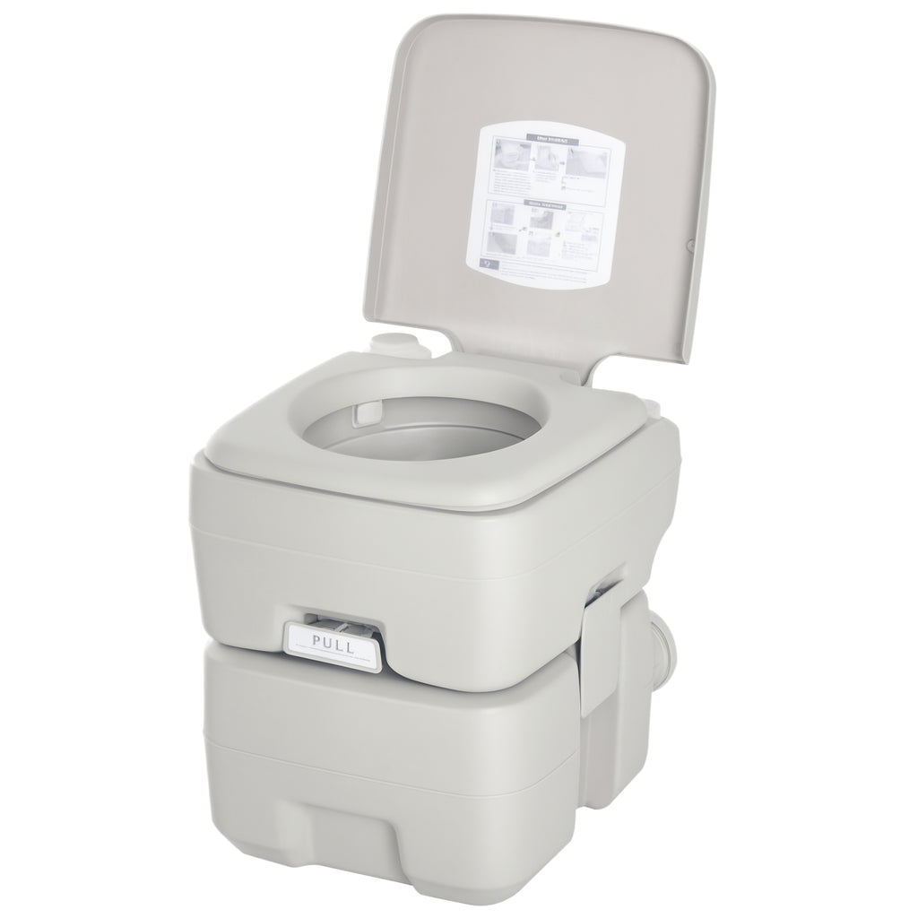 مرحاض محمول للاستخدام الخارجي أثناء السفر، خزان قابل للفصل والتنظيف، سهل الاستخدام 3 طرق رش، للتخييم والمشي لمسافات طويلة وركوب القوارب والرحلات البرية، سعة 5.3 جالون (20 لتر)