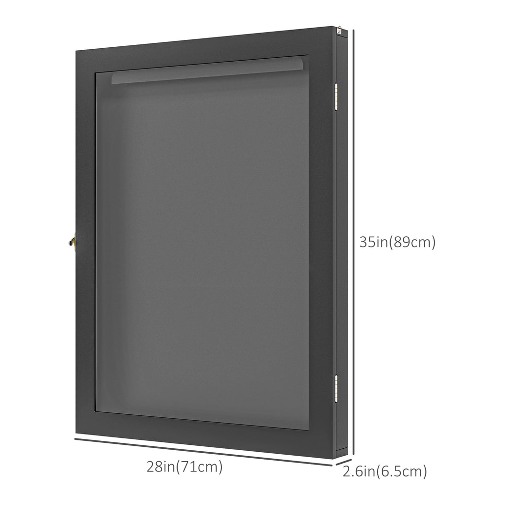 24" x 32" Hockey Jersey Frame, Jersey Shadow Box for Basketball, Football, Baseball, Black