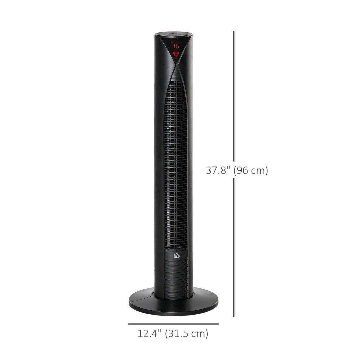 Freestanding Tower Fan Cooling for Home Bedroom with 3 Speed, 12h Timer, Oscillating, LED Sensor Panel, Remote Controller, White