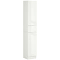 Tall Bathroom Cabinet, Narrow Bathroom Storage Cabinet with Doors, Drawer and Adjustable Shelves, High Gloss White