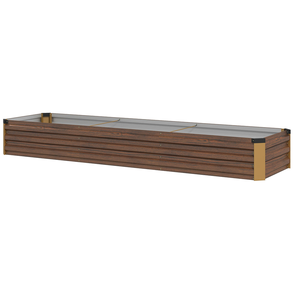 8'x2'x1' ጋልቫናይዝድ ዝተሰርሐ ልዕል ዝበለ ዓራት ምድሪ፣ ዓቢ ዝተልዓለ መትከሊ ሳጹን ንኣታኽልቲ፣ ቀመም ኣታኽልትን ኣሕምልትን ንምብቃል፣ ጸሊም ግራጫ