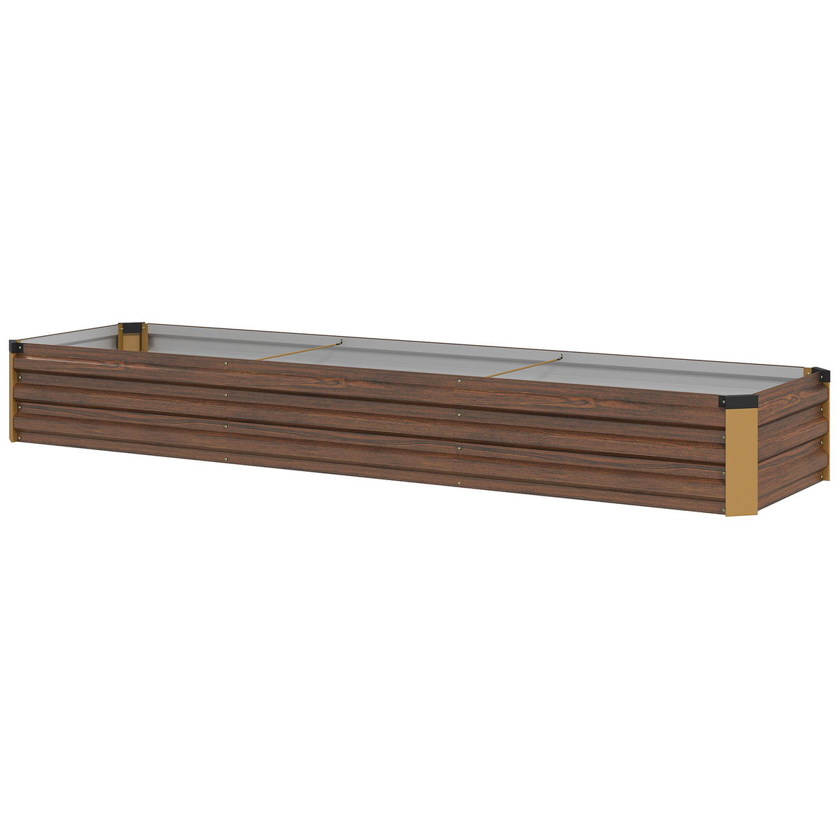 8'x2'x1' ጋልቫናይዝድ ዝተሰርሐ ልዕል ዝበለ ዓራት ምድሪ፣ ዓቢ ዝተልዓለ መትከሊ ሳጹን ንኣታኽልቲ፣ ቀመም ኣታኽልትን ኣሕምልትን ንምብቃል፣ ጸሊም ግራጫ
