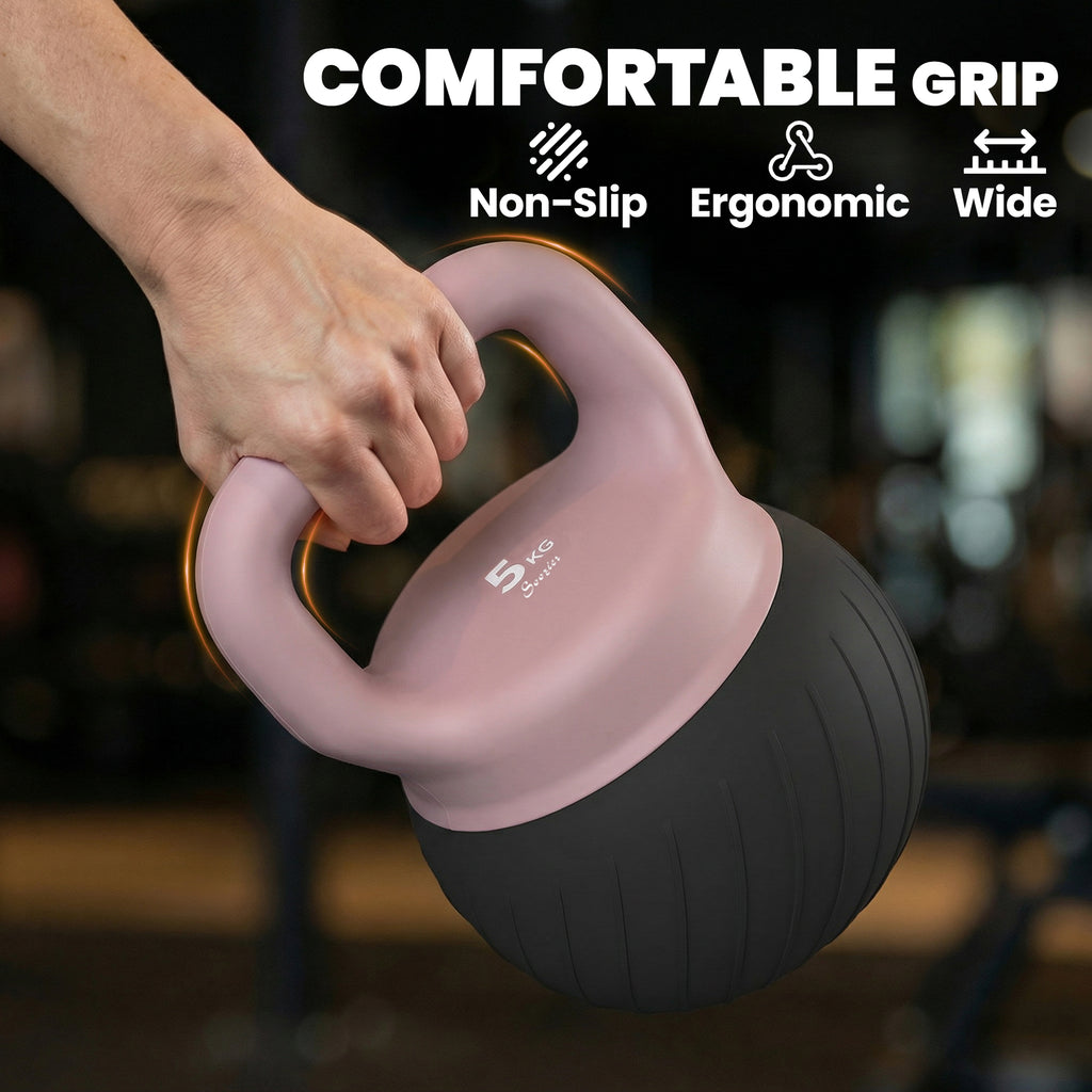 Soozier Soft Kettlebell, 11lb Kettle Bell with Anti-Slip Grip for Home Gym Weight Lifting and Strength Training