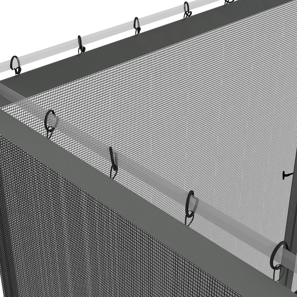 Replacement Mosquito Netting for Gazebo 10' x 12' Black Screen Walls for Canopy with Zippers, White