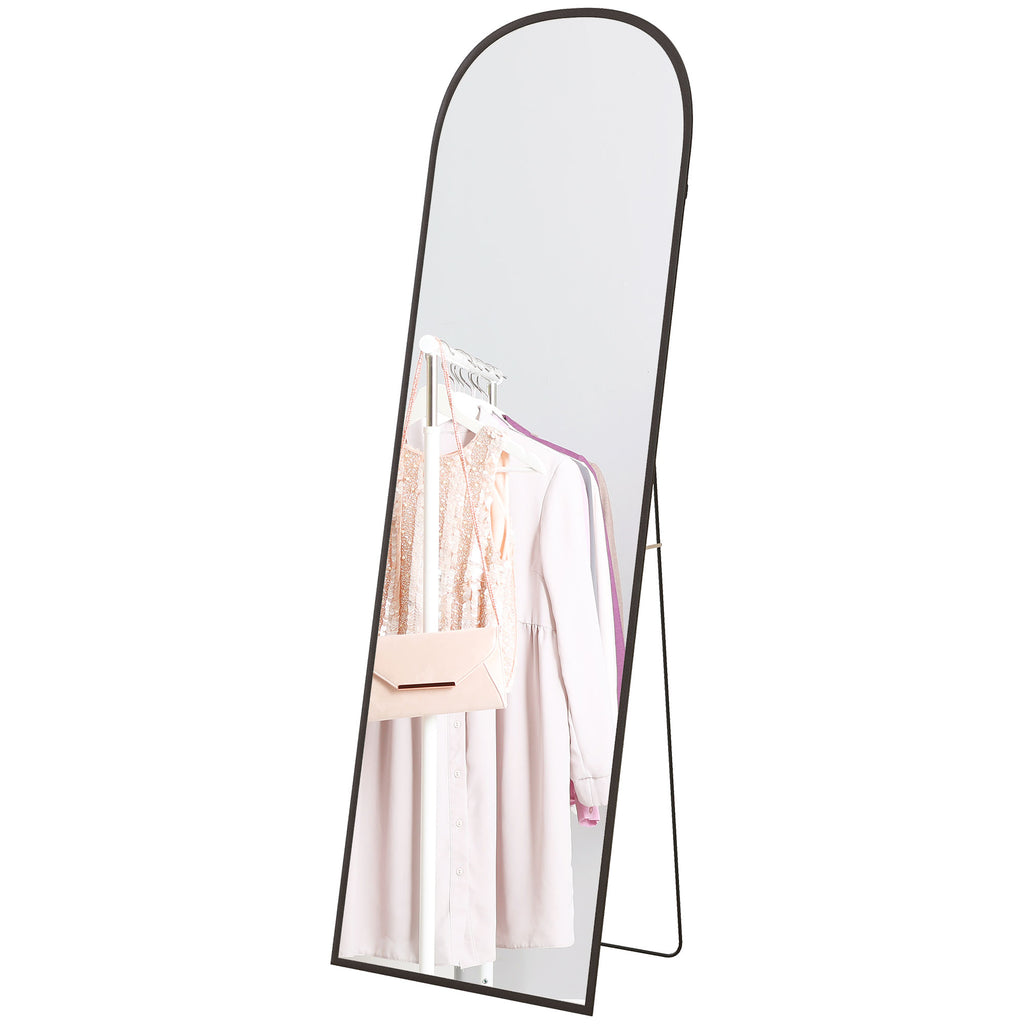 ርእሲ ዝተሓጸረ ደው ዝበለ መስታወት፣ 64" x 20" ምሉእ ንውሓት መስታወት፣ ንምድላይ ወይ ንግድግዳ ዝተሰንጠቐ ንሳሎን፣ ንድሕሪት ክፍሊ፣ ጸሊም
